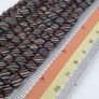 Vintage African Style MultiColor Stripe Black 7mm-8mm Glass Beads Necklace Strand Image 4