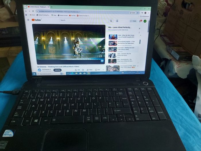 Toshiba Satellite Model C50-A-16C, Intel Pentium CPU B960, 2.2 GHz, 6GB Ram, 1 Terrabyte HDD, Microsoft Edge, Chrome, and VLC