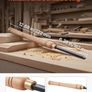 Wood Lathe Turning Tool Set, 4PCS, Lathe Roughing Finishing and Detailing Hollow Tool with Wooden Handle, Diamond Round Square Carbide Inserts, Wooden Box, for Beginners Hobbyists Professionals Image 3
