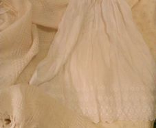 Christening gown, bonnet and pure wool baby blannket