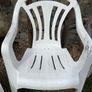 Six stackable garden chairs - white plastic Image 6