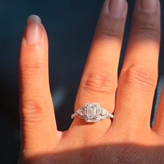 18ct White Gold Diamond Bridal Set Valued at 6150
