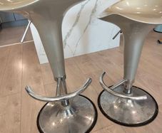 two high stools bar stools kitchen stools