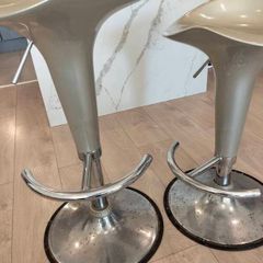 two high stools bar stools kitchen stools