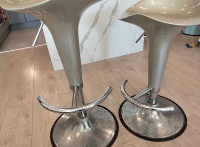 two high stools bar stools kitchen stools