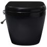 Wall Hung Rimless Toilet with Concealed Cistern Ceramic Black Image 7
