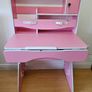 pink kids study desk and chair Image 2