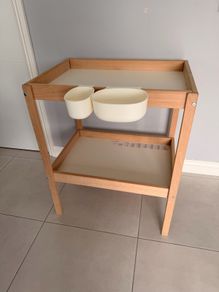 Wooden IKEA changing table