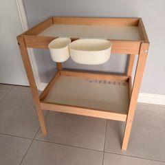 Wooden IKEA changing table