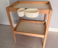 Wooden IKEA changing table