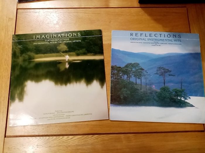 REFLECTIONS. IMAGINATIONS. instrumentals, original artists, compilation albums. 1982, 1983 Irish Pressings. Vinyl Record Album. Various artists.