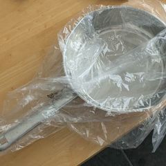 Set of two pots, one frying pan and strainer for sale brand new
