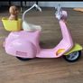 Barbie scooter motorcycle with pet dog Image 3
