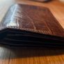 Brown Leather Crocodile Style Womens wallet Image 3