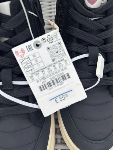 Zara Black Rhinestone Sneakers (size 13.5 32eu)
