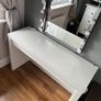 Make up table with glass top and mirror and lights Image 3