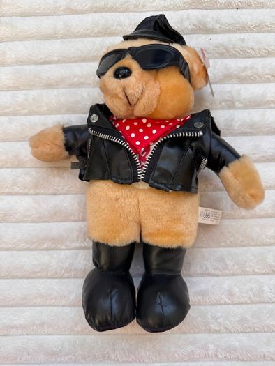 Vintage PMS Biker Mates Bear Playmates Soft approx. 28 cm. Damaged Plush Please see photos