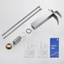 Waterfall Tall Bathroom Basin Mixer Taps with Single Lever, Square Mono Basin Mixer Tap Sink, Chrome Image 5