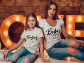 Mom and daughter matching t-shirts sets