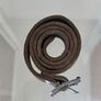 Vintage Swiss Army Military Issued Utility Leather Belt 1960s Image 4