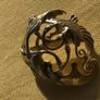 Handmade Sterling Silver Children of Lir Brooch Made in Ireland Image 3