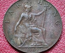 1902 EDWARD VII (1901/10) Farthing coin