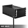 25x17 Inch Inch Charcoal Grill Heavy Duty BBQ Single Post w/ Cooking Grate 360 Adjustable Park-Style Camping Outdoor Image 5