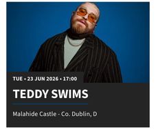 2 x Front Standing Teddy Swims Tickets