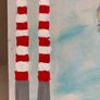 Original Contemporary painting Irish Art Poolbeg Chimneys Dublin New Baby Gift Image 5