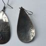 Large Vintage Native American Drop Sterling Silver Earrings Image 2