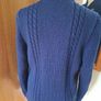 Hand Crafted & Hand Embroidered New Navy Wool Cardigan Size 12-14 Image 9