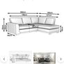 L shaped Sofa - Light Grey Image 2