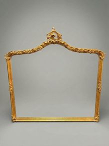 Large Gilt Wood Ornate Overmantle Mirror