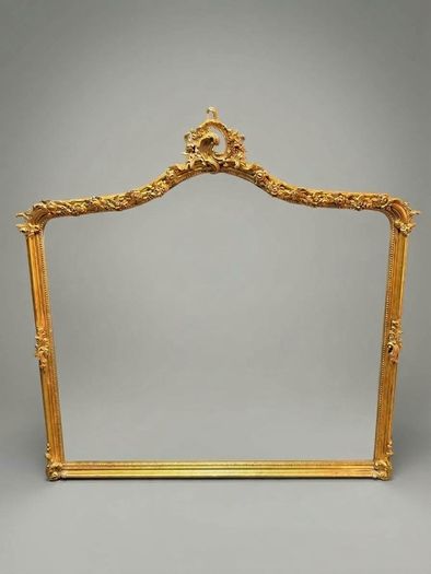 Large Gilt Wood Ornate Overmantle Mirror