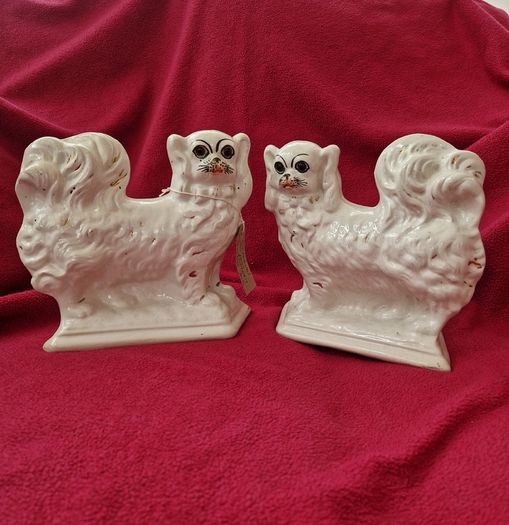 Antique Bo'ness Staffordshire Dogs