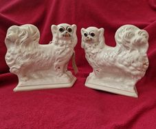Antique Bo'ness Staffordshire Dogs