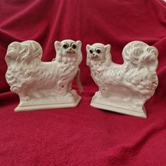 Antique Bo'ness Staffordshire Dogs
