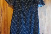 Oasis Black &amp; White Spotted Dress