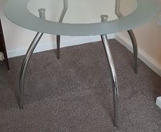 Dining table and four chairs