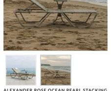 Alexander Rose ocean pearl adjustable stacking sleigh sunbed or lounger with Zara home topper