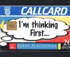 1996 Ireland 20 unit First National Building Society which became First Active soon after the release (Gemplus GEM1) Call Card Used. Telecom Eireann card number 1121