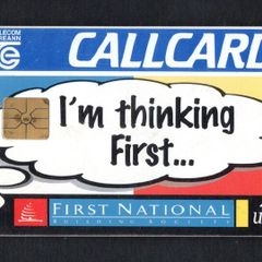 1996 Ireland 20 unit First National Building Society which became First Active soon after the release (Gemplus GEM1) Call Card Used. Telecom Eireann card number 1121