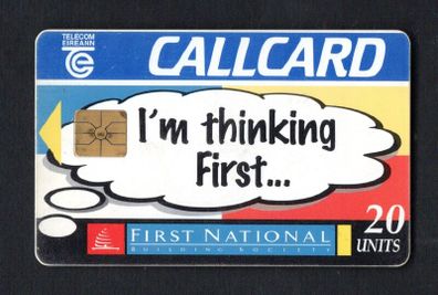 1996 Ireland 20 unit First National Building Society which became First Active soon after the release (Gemplus GEM1) Call Card Used. Telecom Eireann card number 1121
