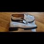 ladies GANNI white leather loafers with diamante buckle Image 3