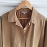 COS camel cotton longline shirt dress / coat Sz 12 - 16 Rrp 89 (New) Image 5