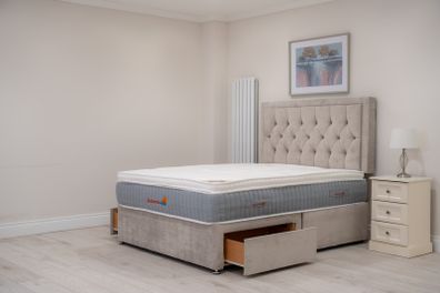 Hilton Divan Double & King Bed Frame With Drawers