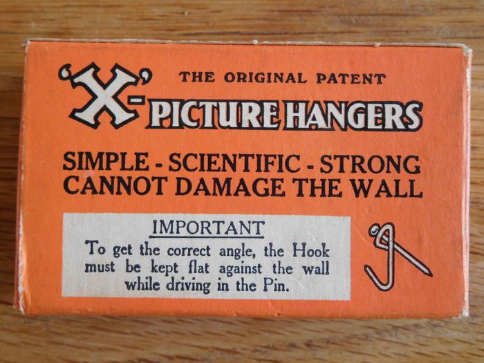 Vintage box of "The Original Patent Hooks"