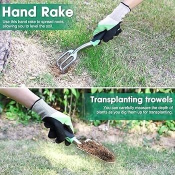 NEW SALE | Gardening Hand Tool Gift Kit Gardening Gifts for Women & Men 10 Piece Heavy Duty Garden Tool Sets Garden Tools Bag for Women & Men Easy Storage