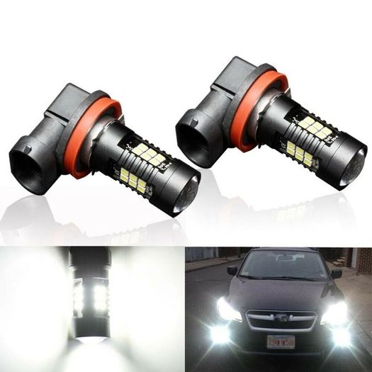 Car Fog Light H8 H11 LED Hb4 9006 Hb3 9005 3030smd 1200lm 6000k Driving Lamp