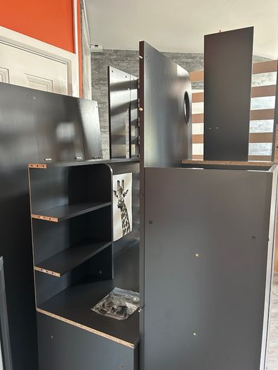 High sleeper bed w. desk wardrobe drawers Pegasus